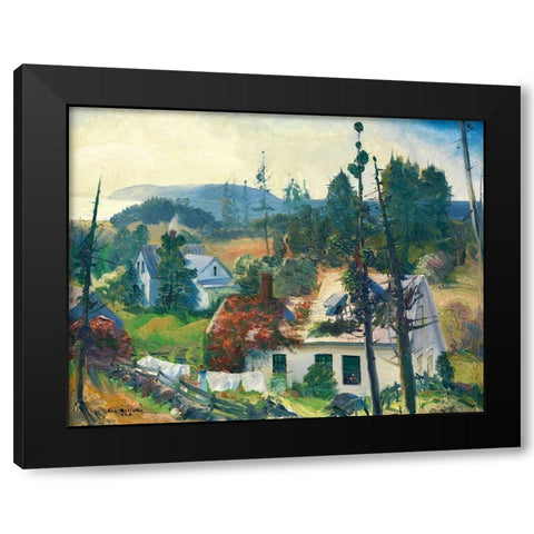 The Red Vine-Matinicus Island-Maine Black Modern Wood Framed Art Print with Double Matting by Bellows, George