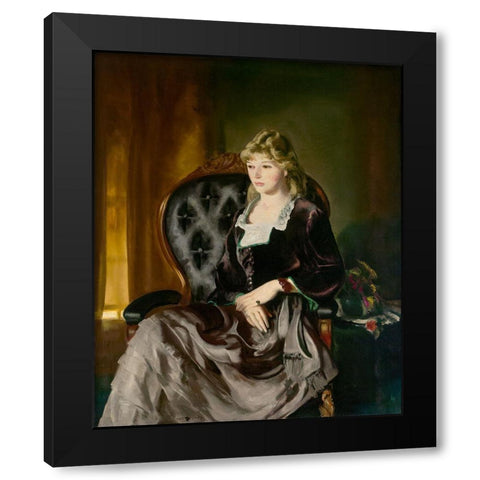 Katherine Rosen Black Modern Wood Framed Art Print by Bellows, George