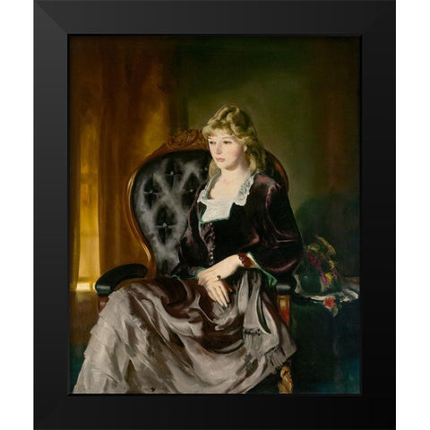 Katherine Rosen Black Modern Wood Framed Art Print by Bellows, George