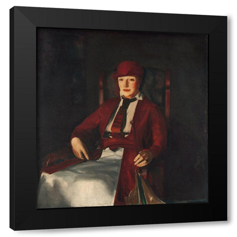 Mrs Chester Dale Black Modern Wood Framed Art Print with Double Matting by Bellows, George