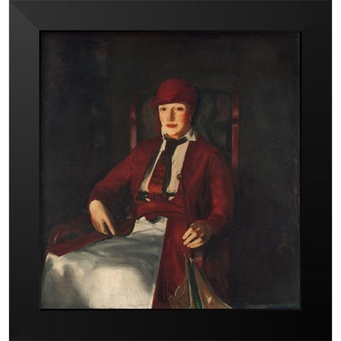 Mrs Chester Dale Black Modern Wood Framed Art Print by Bellows, George