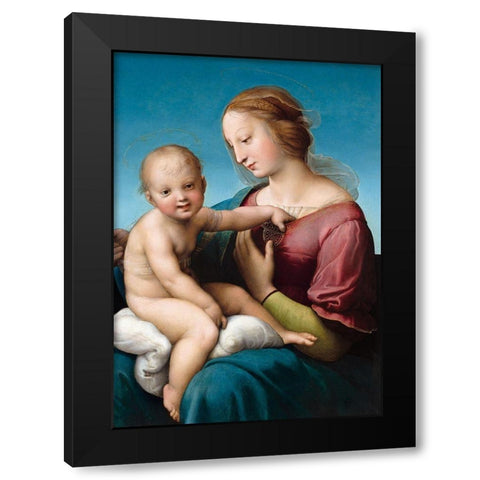 The Niccolini–Cowper Madonna Black Modern Wood Framed Art Print by Raphael