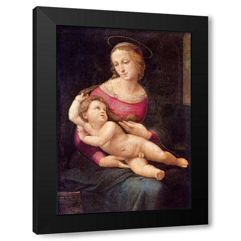 Bridgewater Madonna Black Modern Wood Framed Art Print with Double Matting by Raphael