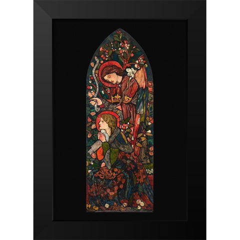 The Annunciation Black Modern Wood Framed Art Print by Burne–Jones, Edward