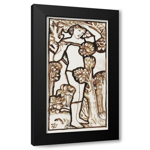 Adam Black Modern Wood Framed Art Print with Double Matting by Burne–Jones, Edward