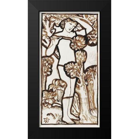 Adam Black Modern Wood Framed Art Print by Burne–Jones, Edward