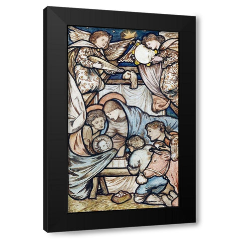 The Nativity Black Modern Wood Framed Art Print by Burne–Jones, Edward