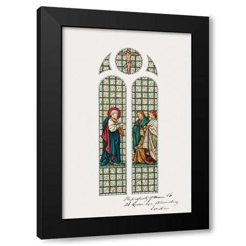 Design for Stained Glass Window-St. Pauls Church-Boston-MA Black Modern Wood Framed Art Print by Burne–Jones, Edward