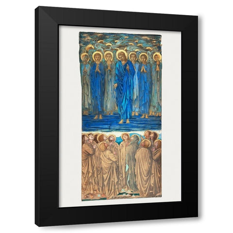 Ascension of Christ Black Modern Wood Framed Art Print by Burne–Jones, Edward