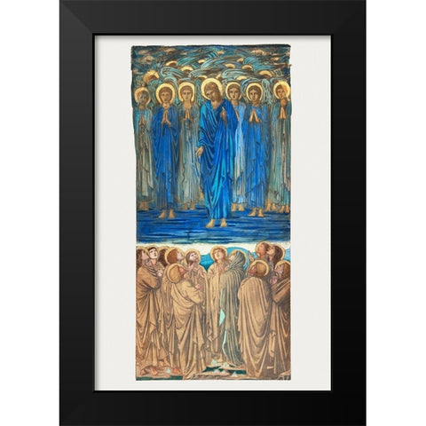 Ascension of Christ Black Modern Wood Framed Art Print by Burne–Jones, Edward