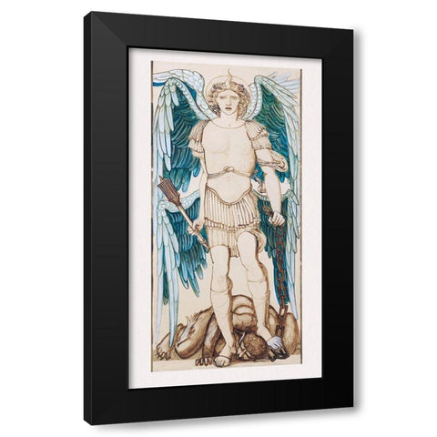The Angels of the Hierarchy-Principates Black Modern Wood Framed Art Print with Double Matting by Burne–Jones, Edward