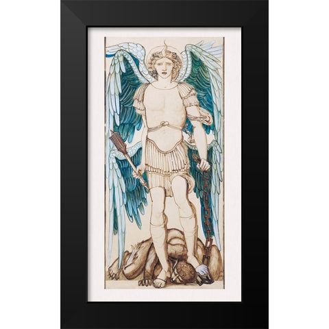 The Angels of the Hierarchy-Principates Black Modern Wood Framed Art Print by Burne–Jones, Edward