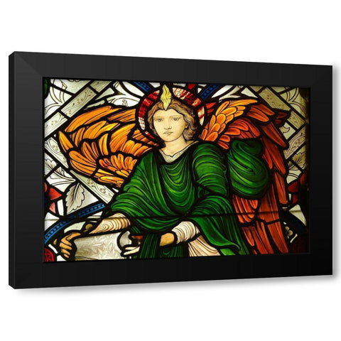 Stained Glass Church Window St Mungo Glasgow Black Modern Wood Framed Art Print with Double Matting by Burne–Jones, Edward