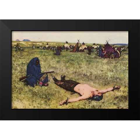The Captive Black Modern Wood Framed Art Print by Farny, Henry