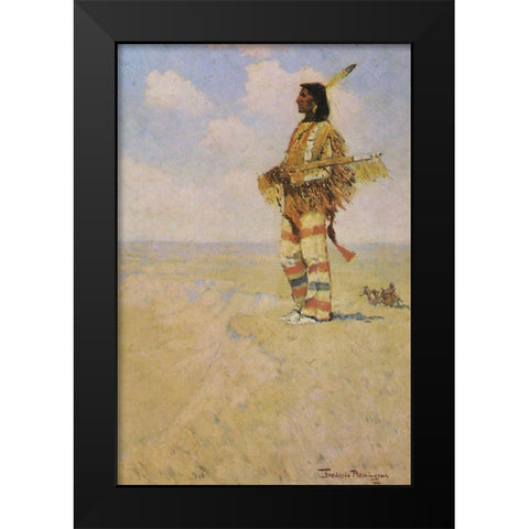 The Last of His Race Black Modern Wood Framed Art Print by Remington, Frederic