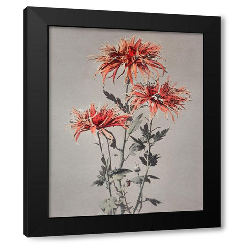 Kin Shi Shi Black Modern Wood Framed Art Print with Double Matting by Kazumasa, Ogawa