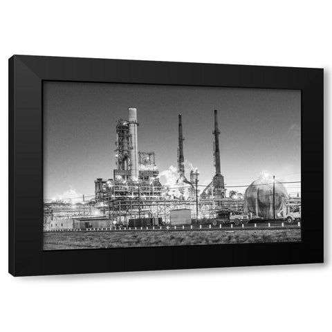 Oil refinery in Texas Black Modern Wood Framed Art Print by Highsmith, Carol