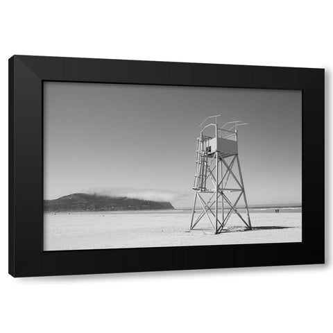 Lifeguard tower-Seaside-Oregon Black Modern Wood Framed Art Print with Double Matting by Highsmith, Carol