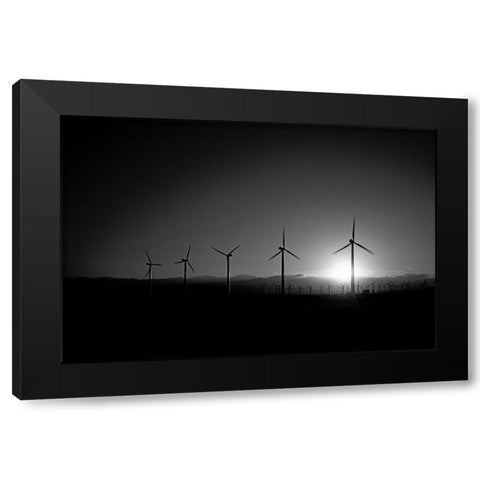 Wind turbines-Riverside County-California Black Modern Wood Framed Art Print with Double Matting by Highsmith, Carol