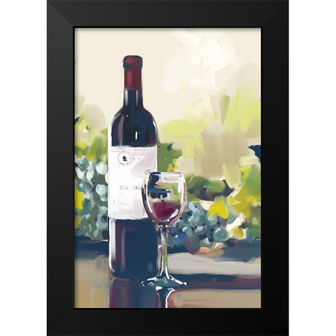 Wine II Black Modern Wood Framed Art Print by East Coast Licensing