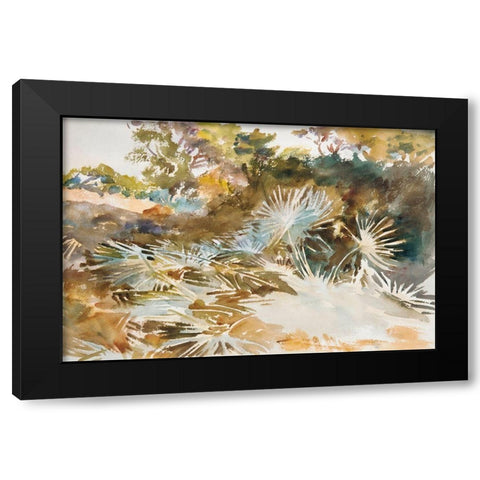 Landscape with Palmettos Black Modern Wood Framed Art Print by Sargent, John Singer
