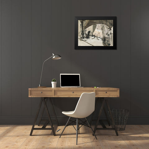 Deck of Ship in Moonlight Black Modern Wood Framed Art Print by Sargent, John Singer