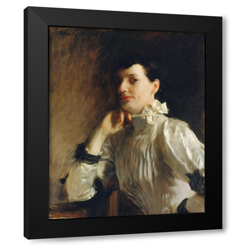 Mrs. Henry Galbraith Ward Black Modern Wood Framed Art Print with Double Matting by Sargent, John Singer