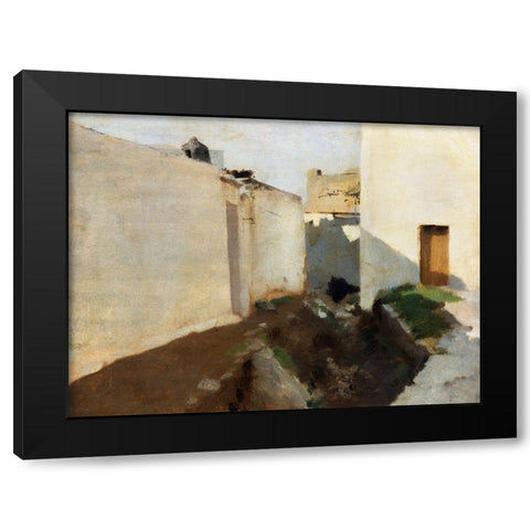 White Walls in Sunlight-Morocco Black Modern Wood Framed Art Print with Double Matting by Sargent, John Singer