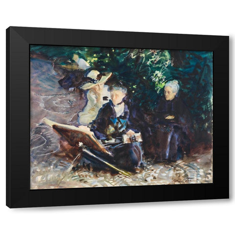 In the Generalife Black Modern Wood Framed Art Print by Sargent, John Singer