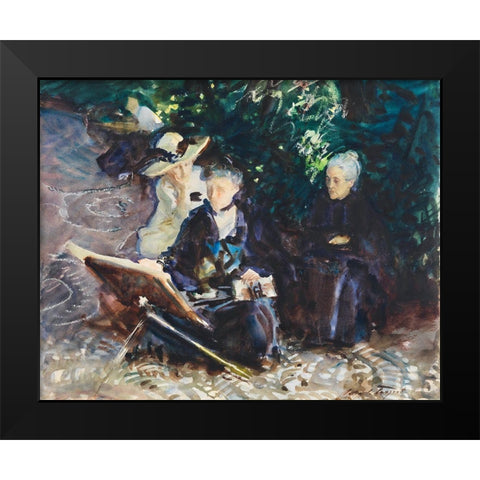 In the Generalife Black Modern Wood Framed Art Print by Sargent, John Singer