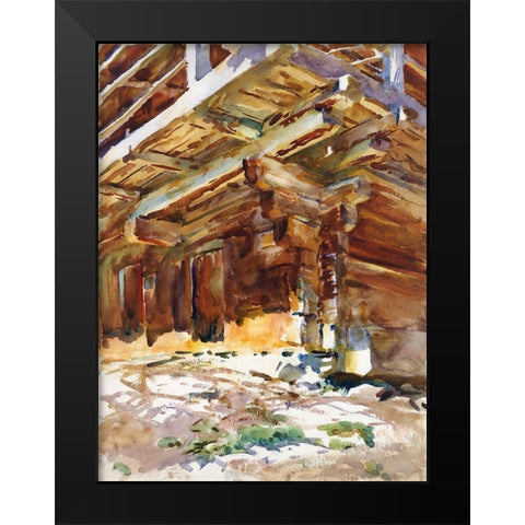 Abries Black Modern Wood Framed Art Print by Sargent, John Singer