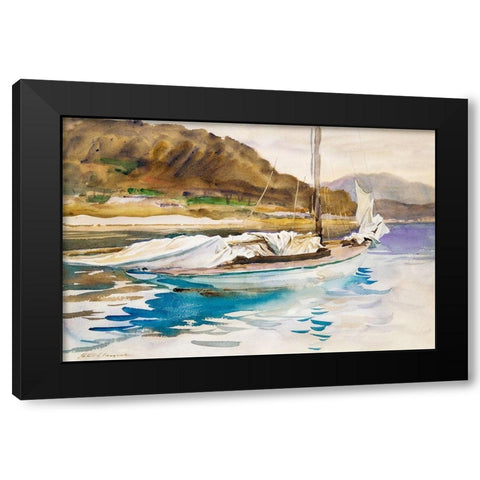 Idle Sails Black Modern Wood Framed Art Print by Sargent, John Singer