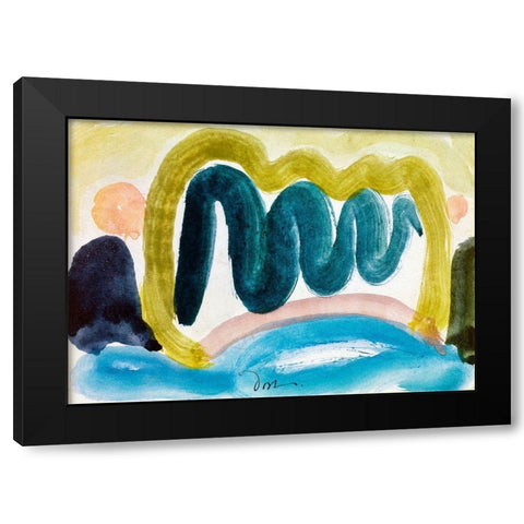 Pond in Sunlight Black Modern Wood Framed Art Print with Double Matting by Dove, Arthur