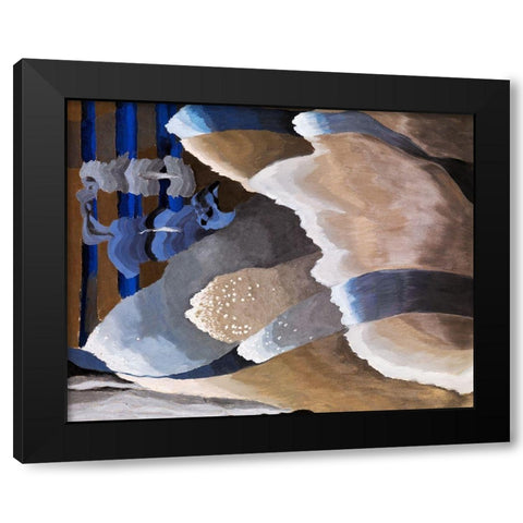 Reaching Waves Black Modern Wood Framed Art Print with Double Matting by Dove, Arthur