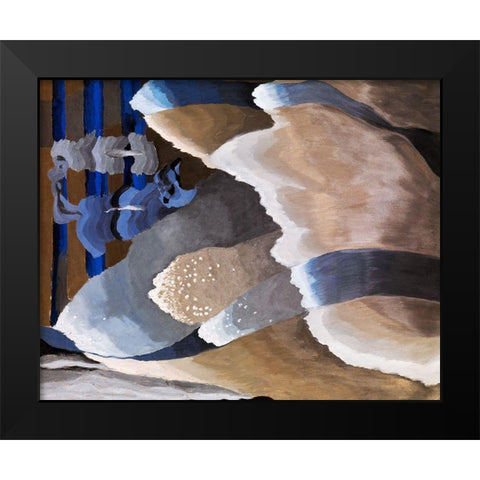 Reaching Waves Black Modern Wood Framed Art Print by Dove, Arthur