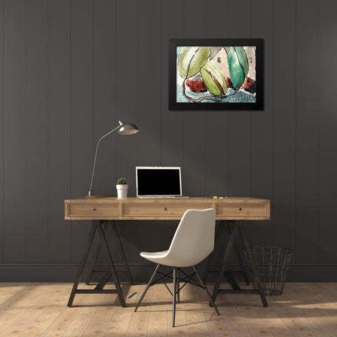 House with Trees Black Modern Wood Framed Art Print by Dove, Arthur