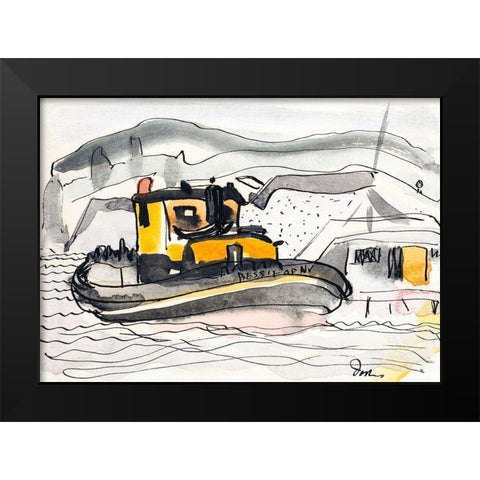Study for The Bessie of New York Black Modern Wood Framed Art Print by Dove, Arthur