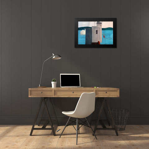 Lloyds Harbor Black Modern Wood Framed Art Print by Dove, Arthur