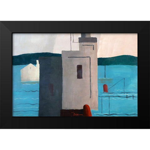 Lloyds Harbor Black Modern Wood Framed Art Print by Dove, Arthur