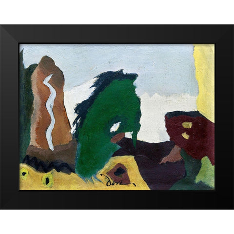 Foot of Lake Black Modern Wood Framed Art Print by Dove, Arthur