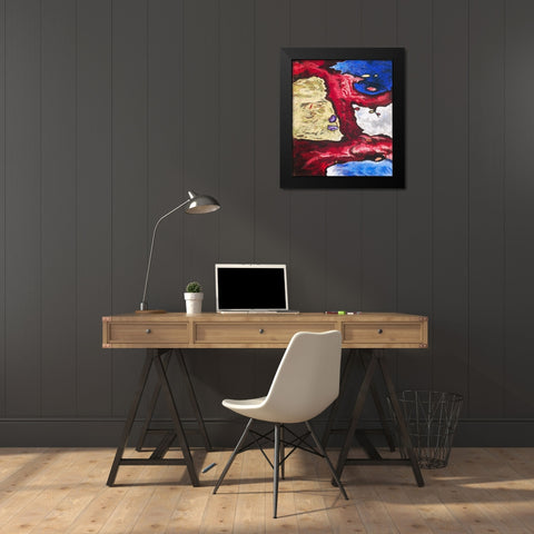 Tree Forms and Water Black Modern Wood Framed Art Print by Dove, Arthur