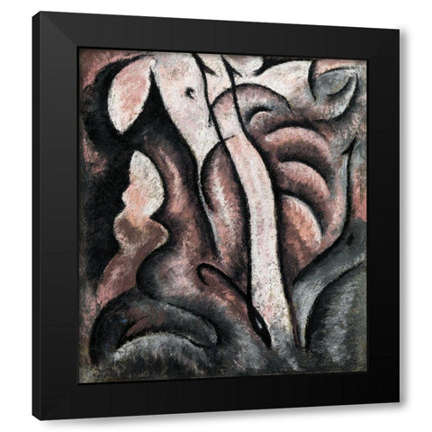 Sentimental Musicca Black Modern Wood Framed Art Print with Double Matting by Dove, Arthur