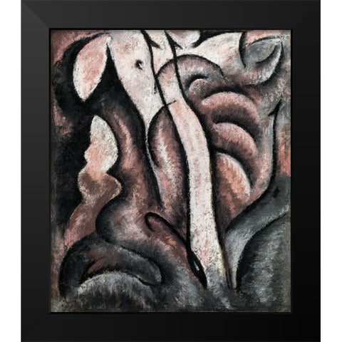 Sentimental Musicca Black Modern Wood Framed Art Print by Dove, Arthur