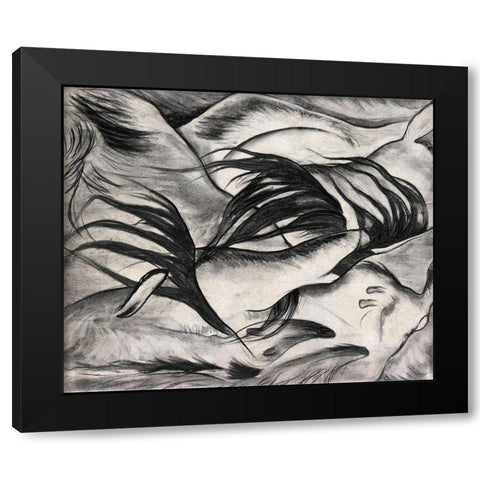 Goats Black Modern Wood Framed Art Print with Double Matting by Dove, Arthur