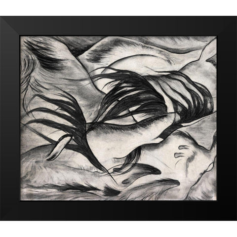 Goats Black Modern Wood Framed Art Print by Dove, Arthur