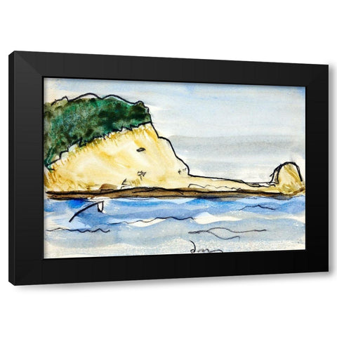 Target Rock Black Modern Wood Framed Art Print by Dove, Arthur