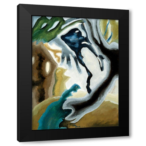Barnyard Fantasy Black Modern Wood Framed Art Print by Dove, Arthur