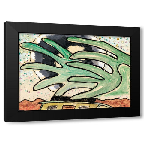 Silver Ball-Barge-and Trees Black Modern Wood Framed Art Print with Double Matting by Dove, Arthur