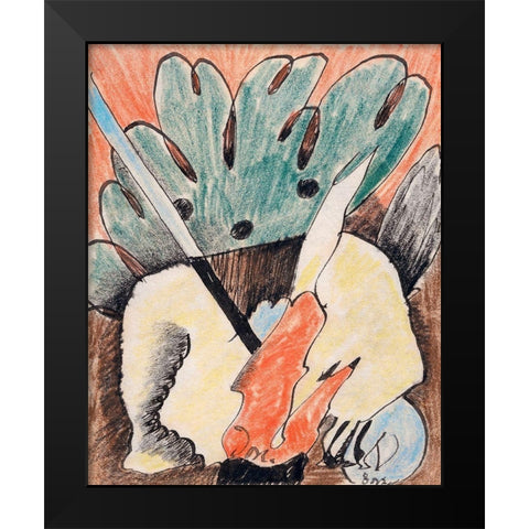Untitled Black Modern Wood Framed Art Print by Dove, Arthur