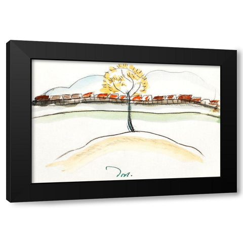 Fall Brook Railroad Black Modern Wood Framed Art Print with Double Matting by Dove, Arthur